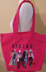 Canvas “Pink Sistas Tote Bag